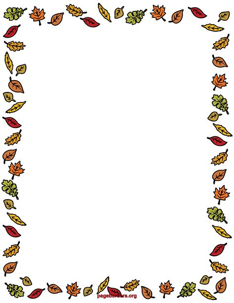 The 8. . Free fall border clipart